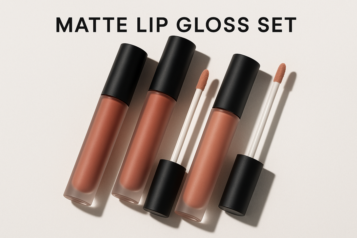 Professional 3-Piece Matte Lip Gloss Set Product Image