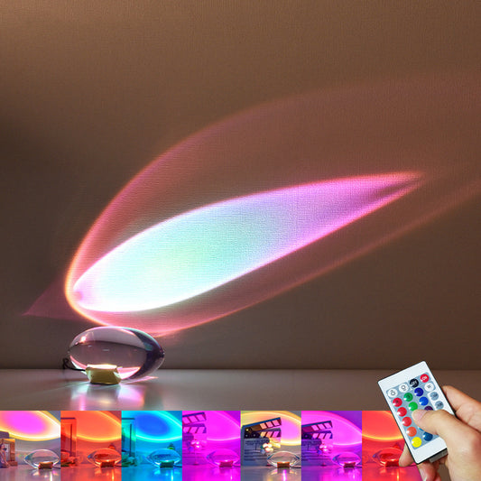 Angel Eyes Crystal Projection Lamp - Modern Bedside Night Light