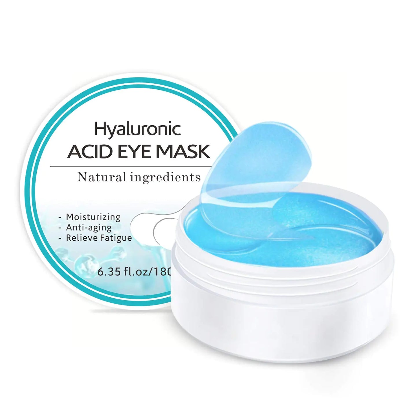 Hyaluronic Acid Under Eye Patches - 60PCS Anti-Aging Collagen Eye Masks for Dark Circles & Puffiness