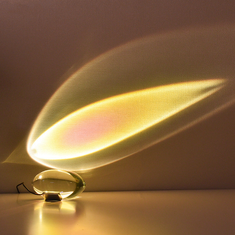 Angel Eyes Crystal Projection Lamp - Modern Bedside Night Light