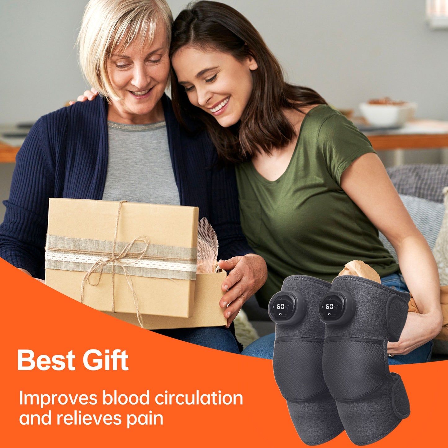 Rechargeable Knee Pain Relief Pad - Smart Portable Therapy Device