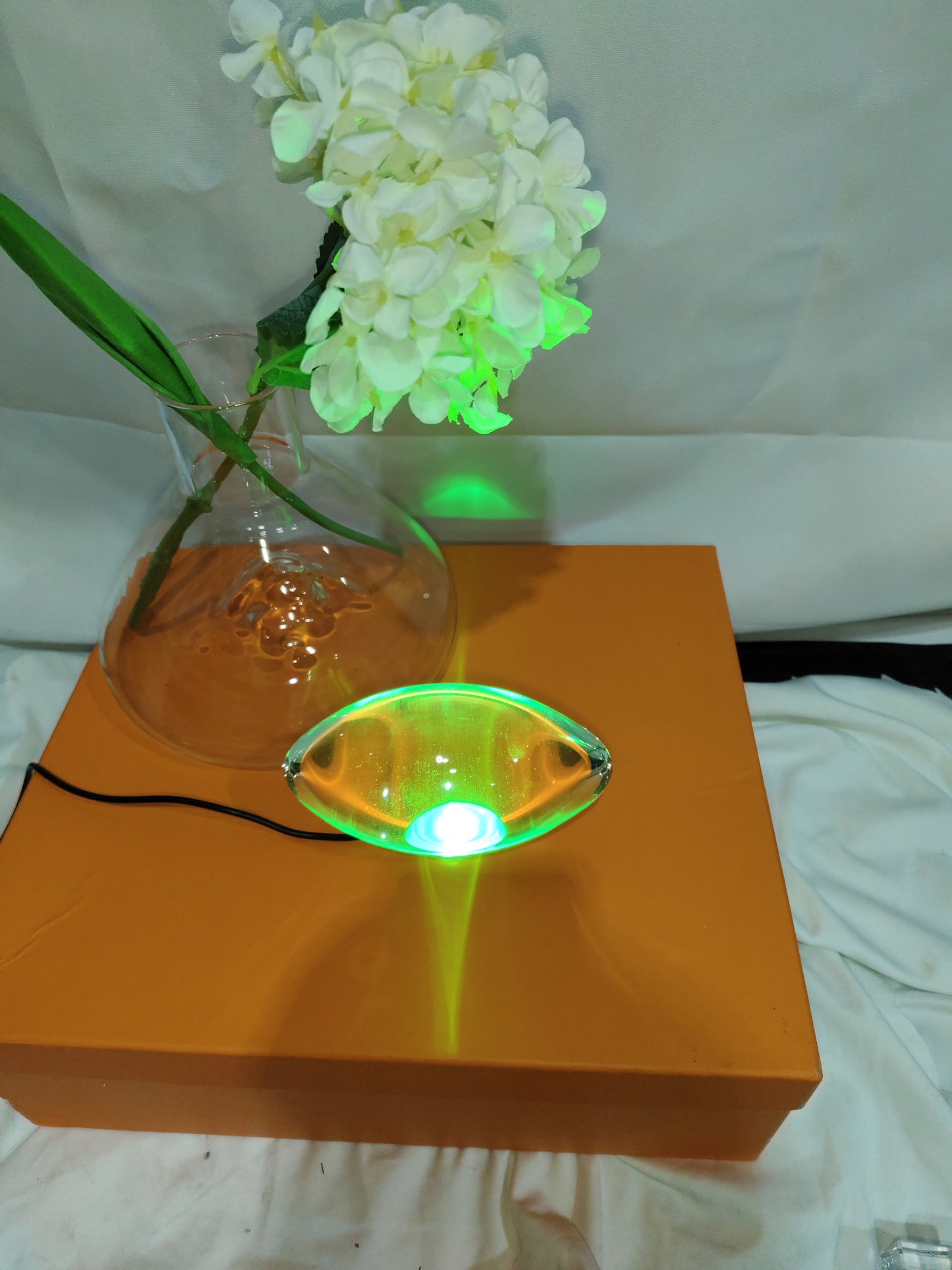 Angel Eyes Crystal Projection Lamp - Modern Bedside Night Light