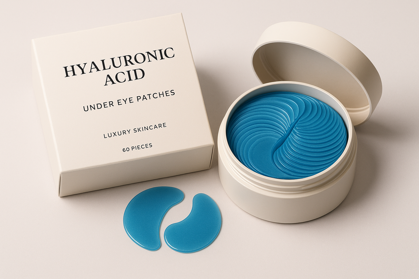 Hyaluronic Acid Under Eye Patches - 60PCS Anti-Aging Collagen Eye Masks for Dark Circles & Puffiness