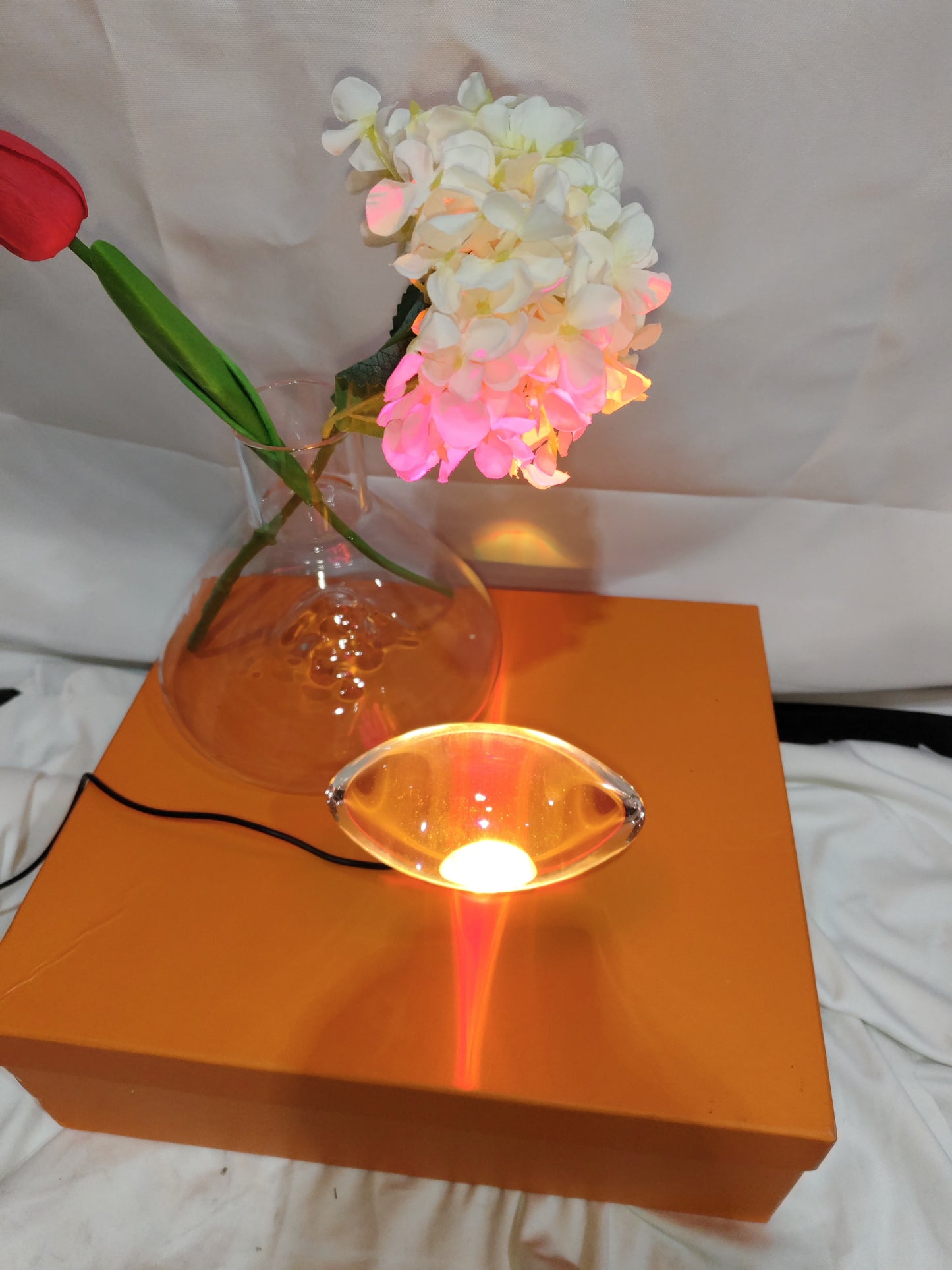 Angel Eyes Crystal Projection Lamp - Modern Bedside Night Light