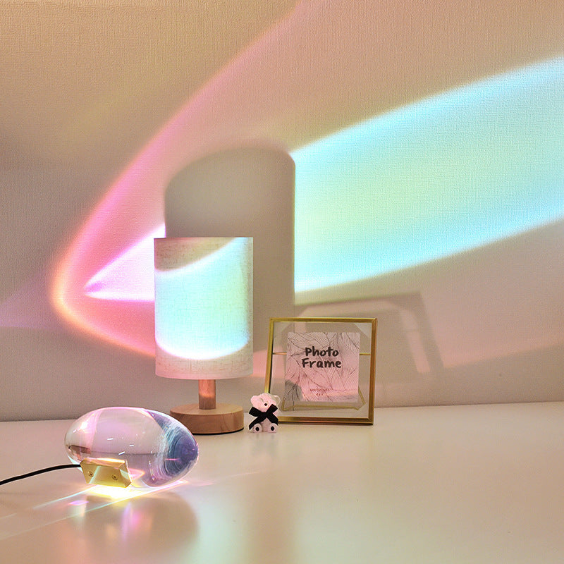 Angel Eyes Crystal Projection Lamp - Modern Bedside Night Light